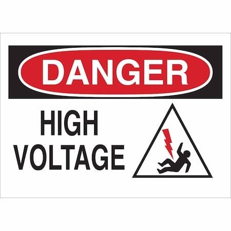 Brady Danger Sign, Aluminum, Rectangle, English 43477